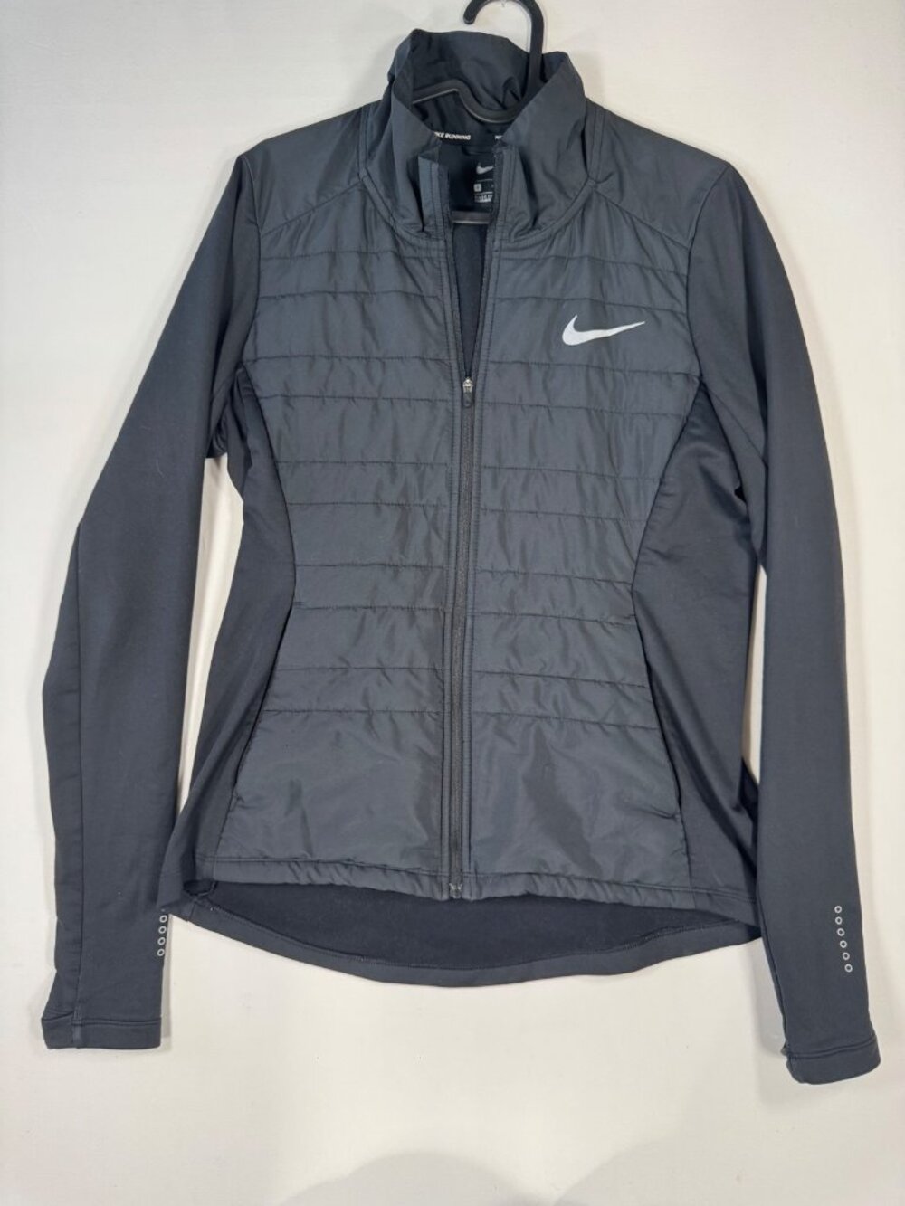 Nike Running Athletic Light Full Zip Jacket Black S Aerolayer Outdoor Layers